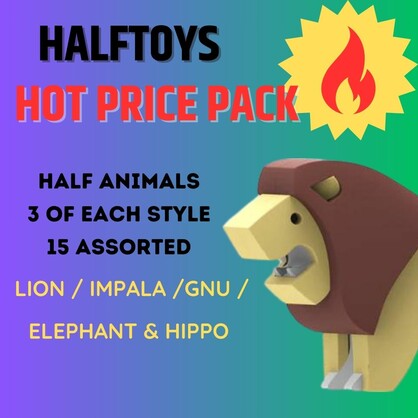 HALFTOYS Animals HOT Price Pack (15) - OUT OF STOCK