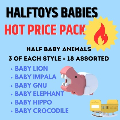 HALFTOYS Baby Animals HOT Price Pk (18) - OUT OF STOCK