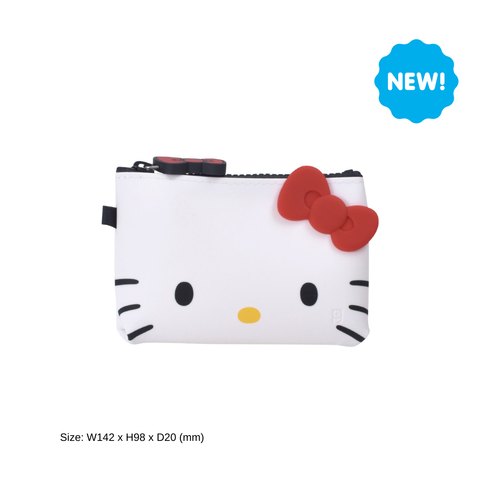 NUU-SML Hello Kitty White Zipper Pouch