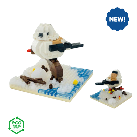 Japanese Long-Tailed Tit on base plate - ECO Friendly PKG - OUT OF STOCK: ETA Mid Nov