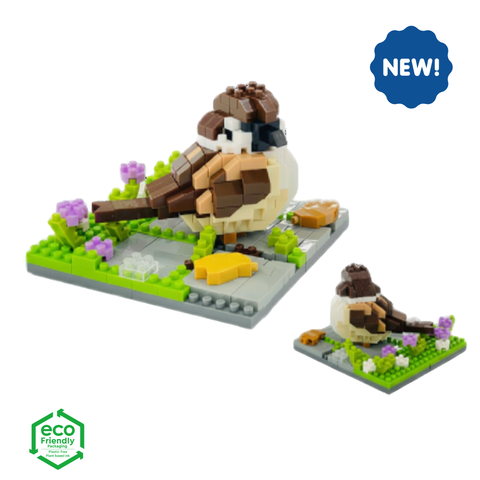 Eurasian Tree Sparrow on base plate - ECO Friendly PKG - OUT OF STOCK: ETA Mid Nov