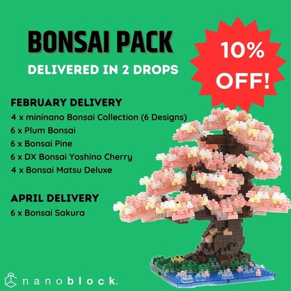 nanoblock - Bonsai Pack @ 10% OFF!